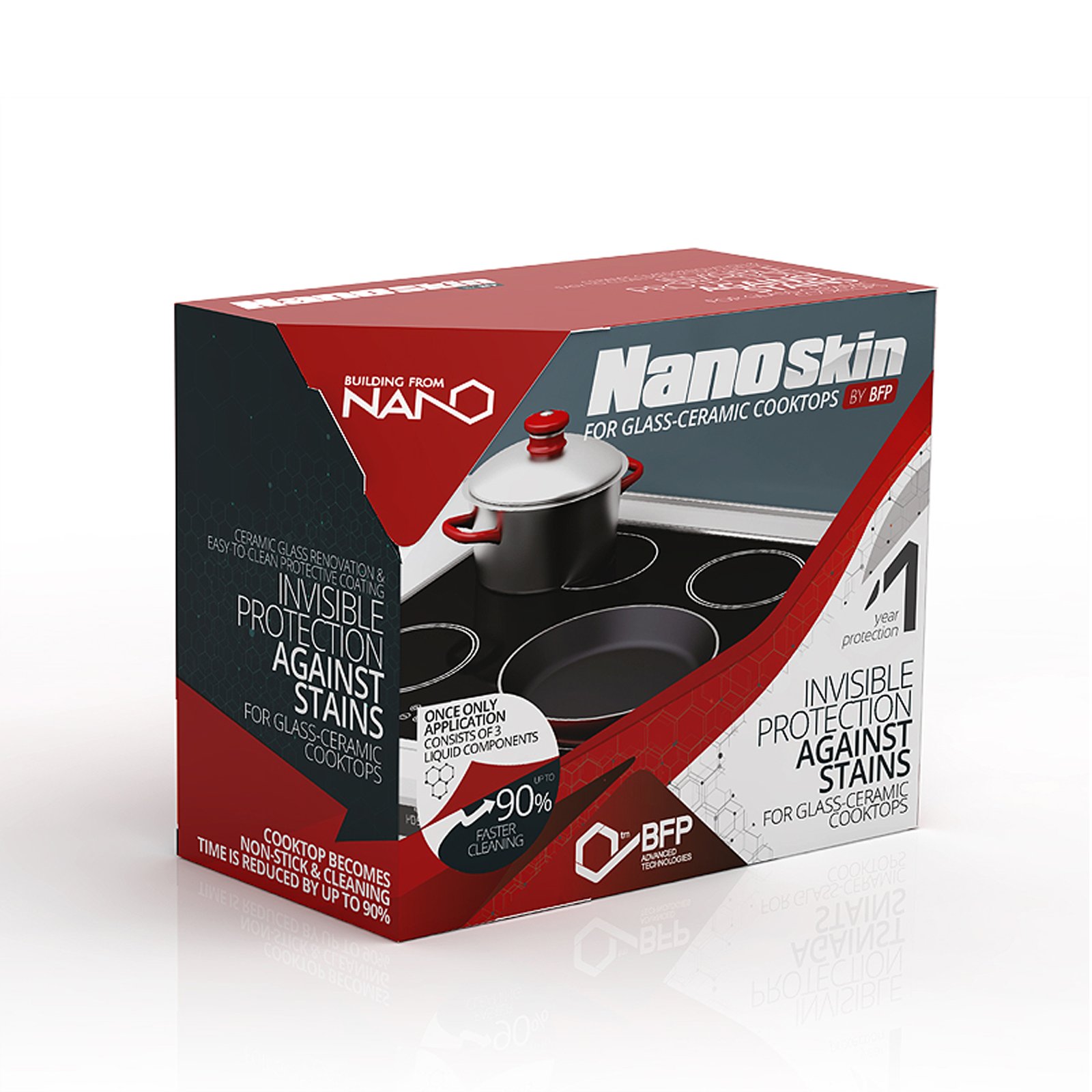 NanoSkin for glass-ceramic cooktops